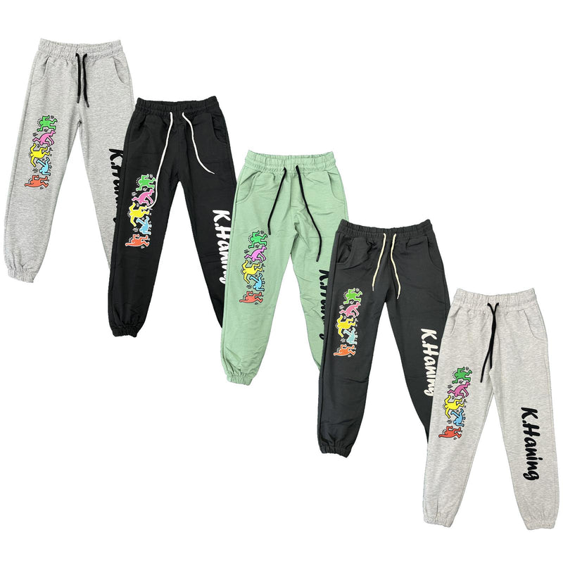 Girls Jogging Bottoms Stretch Cotton Tracksuit Joggers Kids Fashion