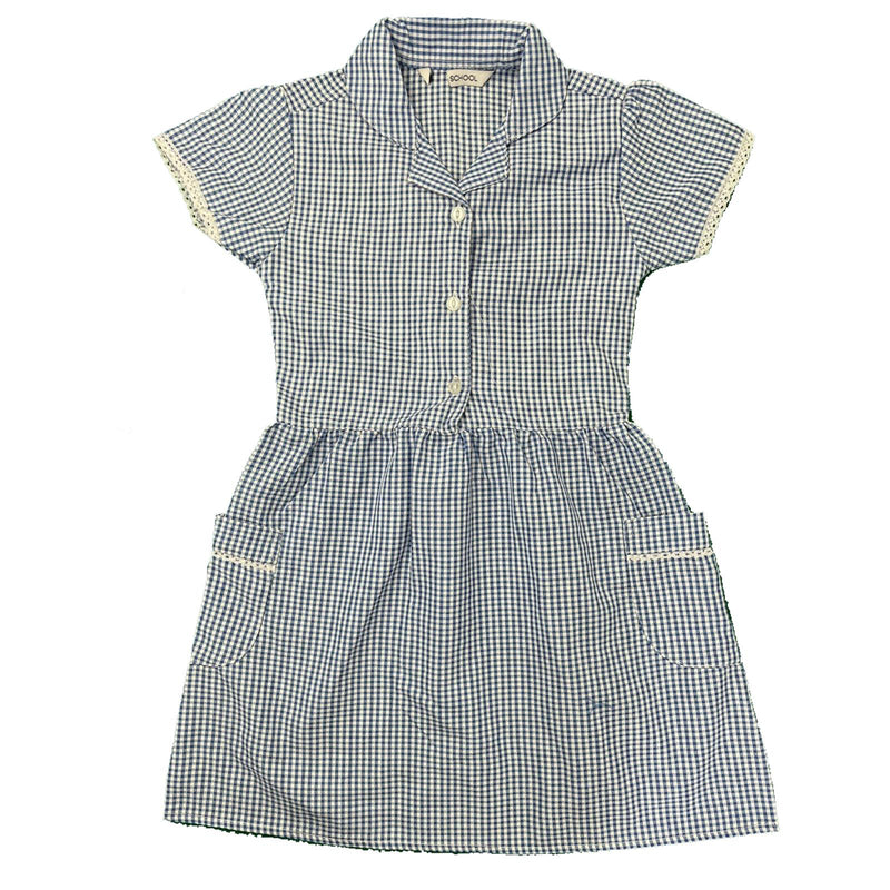 Girls School Dress Gingham Ex M&S Summer Check Kids