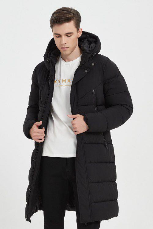 Mens Parka Jacket Slim Fit Zip Pockets