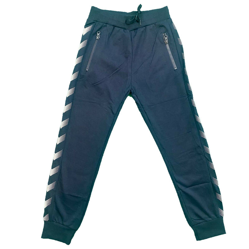 Boys Kids Plain Zip Pocket Jogging Sports Tracksuit Bottoms Joggers Fashion.