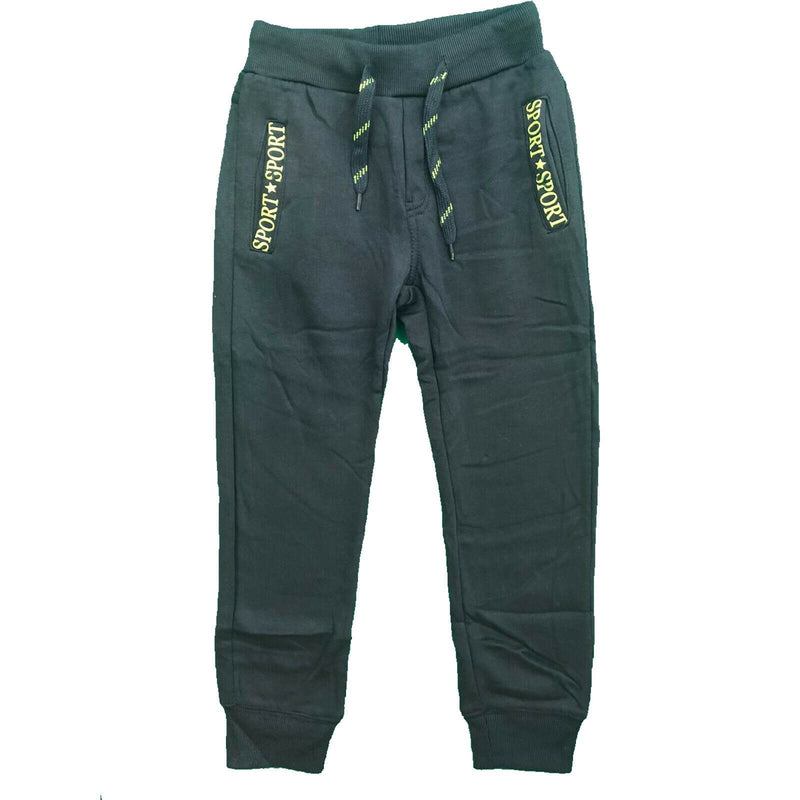 Boys Kids Plain Jogging Sports Tracksuit Bottoms Fleece Winter Joggers Warm.