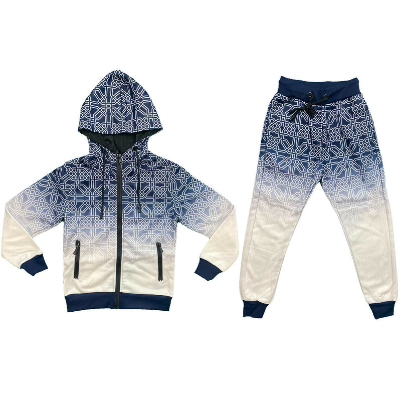 Boys Kids Tracksuit Jacket Joggers Jogging Bottoms Printed Sports Set Outfit.