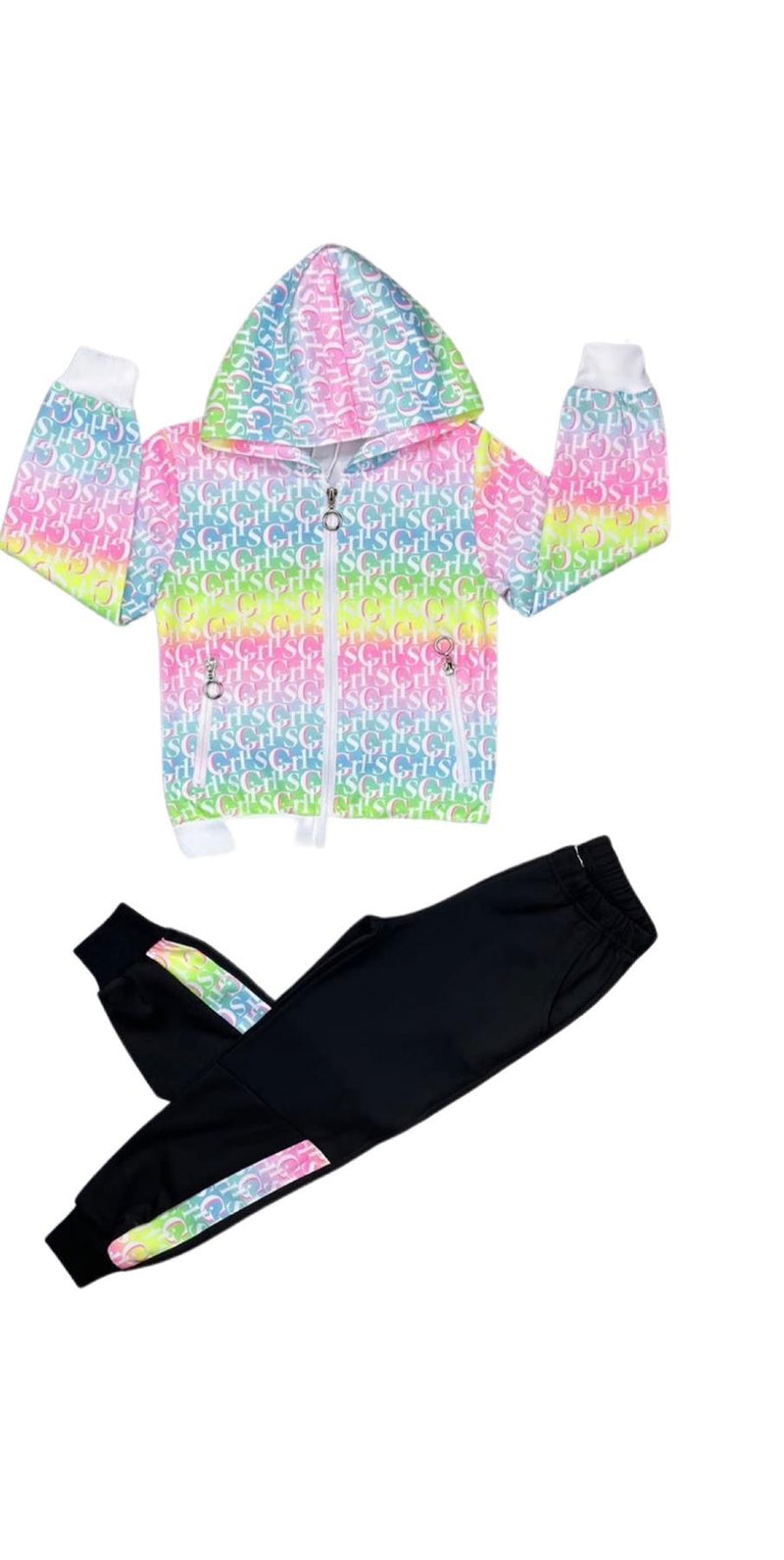 Girls Multicoloured Tracksuit (QH-72)