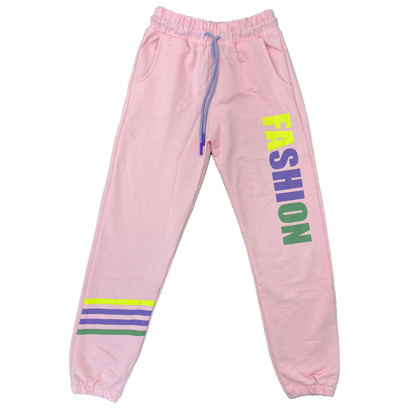 Girls Joggers Fashion Plain Basic Stretch Cotton Jogging Bottoms Tracksuit Kids