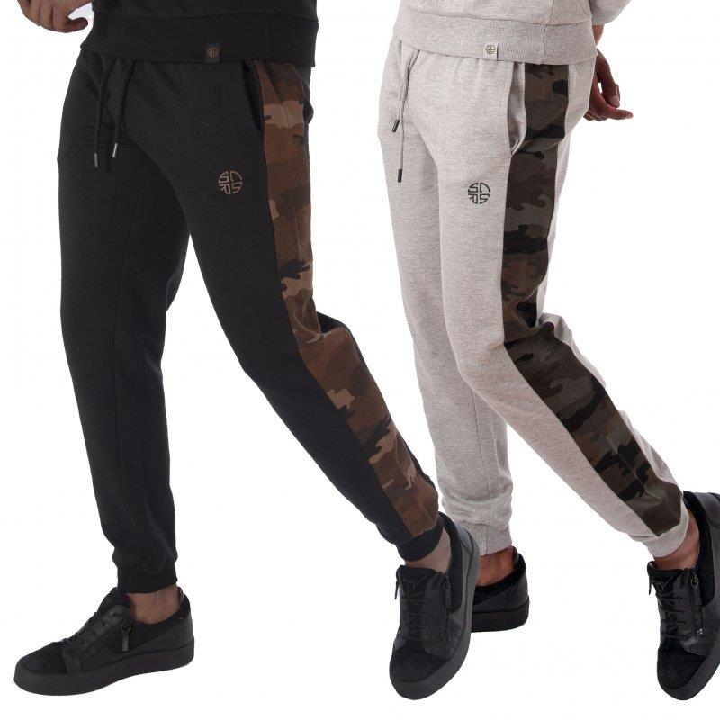 Mens Slim Fit Joggers With Camo Detailing Backshaw