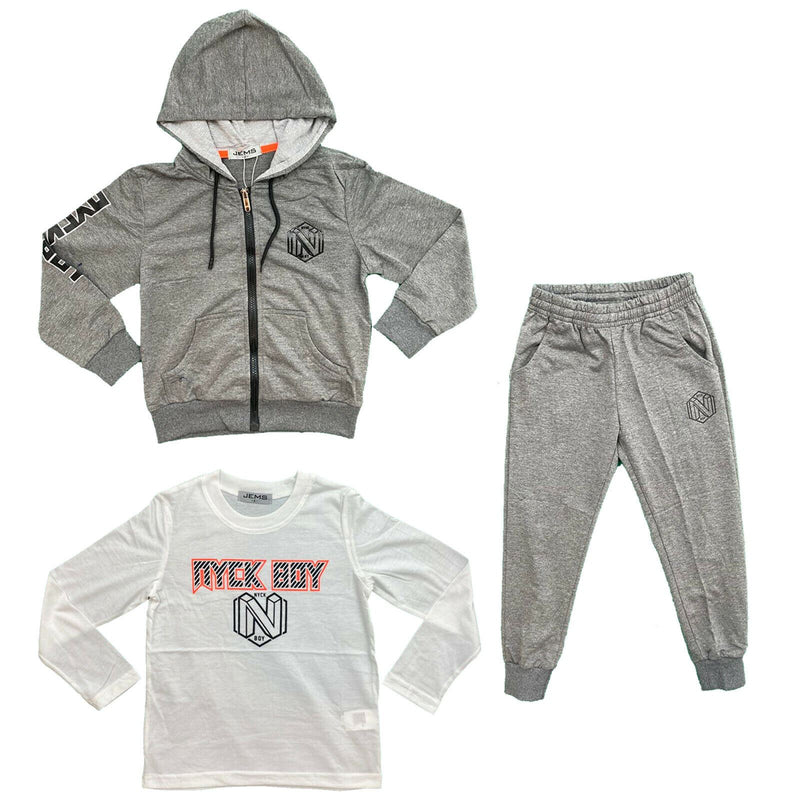 Boys Kids Tracksuit Jacket Joggers T Shirt Jogging Bottoms Sport PE Gym Set.