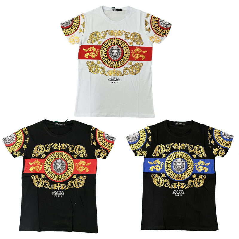 Men's T-Shirt Baroque Lion Print Fashion Summer Top Outfit