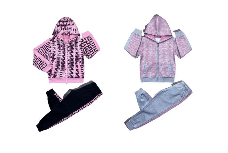 Girls Swirl Print Tracksuit