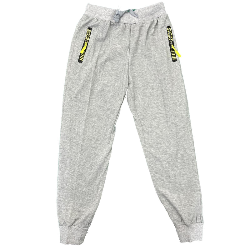 Boys Joggers Plain Zip Pocket Basic Jogging Bottoms Tracksuit Kids PE School