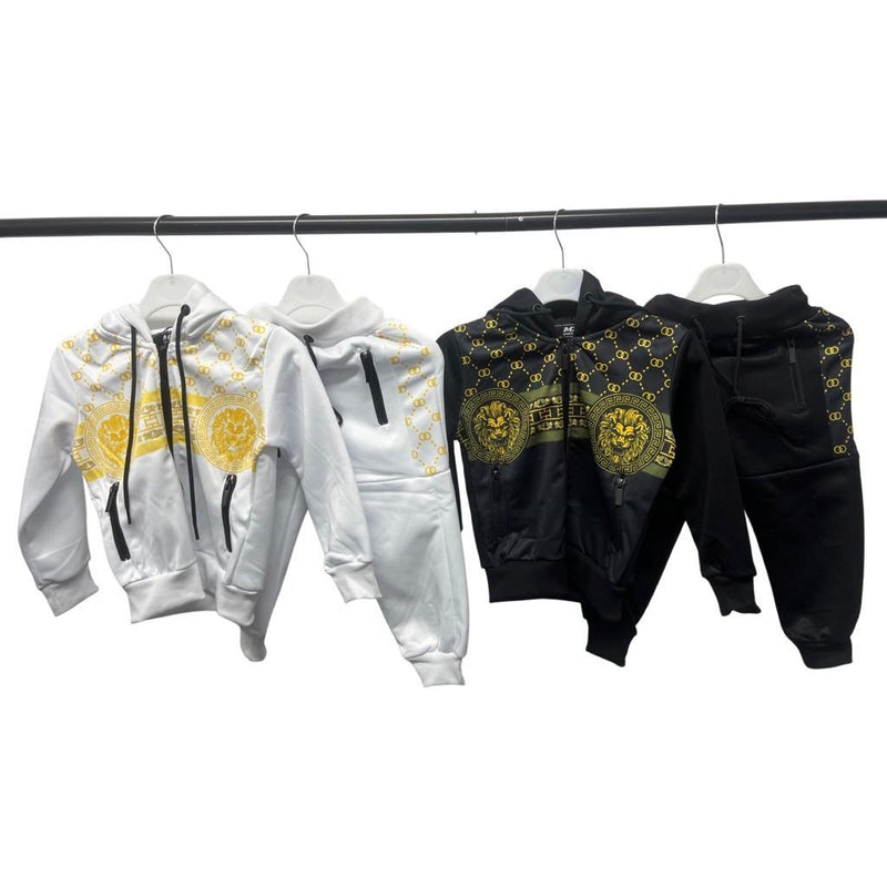 Boys And Mens Lion Print Tracksuit 22043