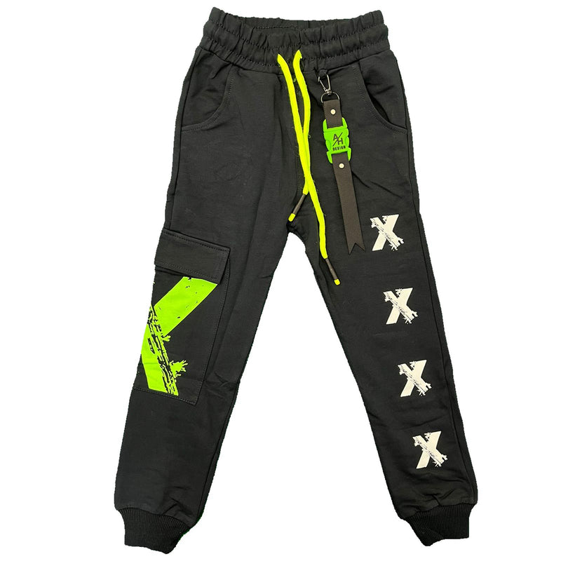 Boys Joggers Cargo Pocket Fashion Stretch Cotton Jogging Bottoms Tracksuit Kids