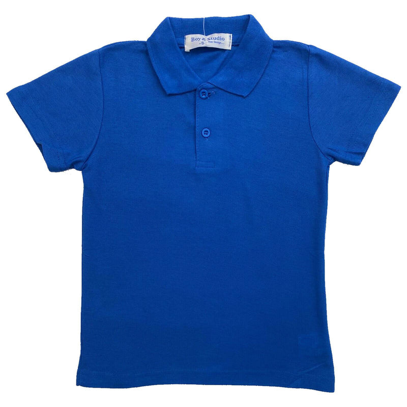 Boys Girls Kids Plain Polo Shirt T-Shirt Cotton School Uniform PE Short Sleeve.