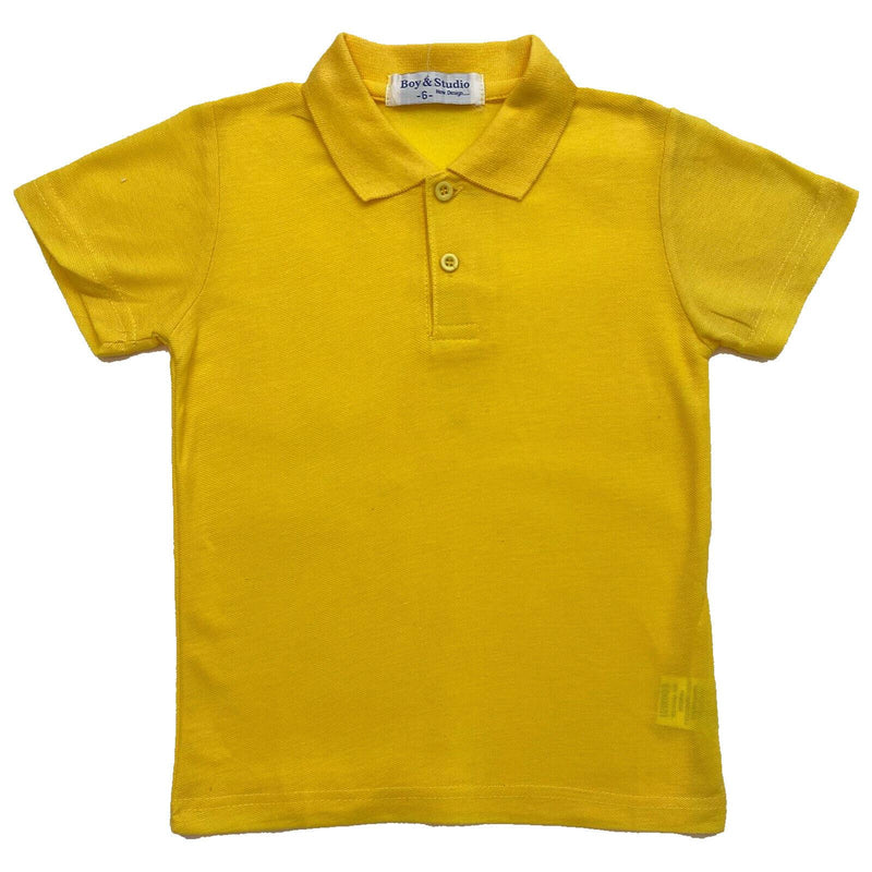 Boys Girls Kids Plain Polo Shirt T-Shirt Cotton School Uniform PE Short Sleeve.