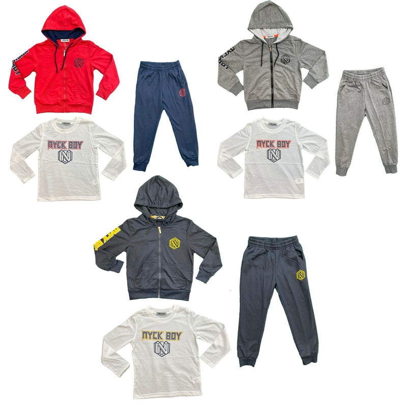 Boys Kids Tracksuit Jacket Joggers T Shirt Jogging Bottoms Sport PE Gym Set.