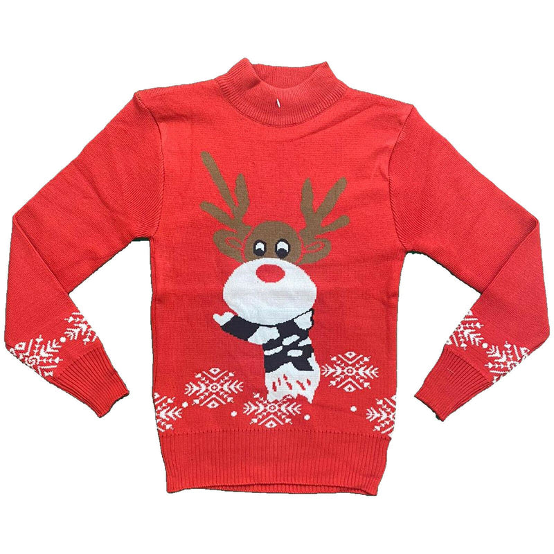 Boys Girls Kids Christmas Jumper Reindeer Sweater Xmas Sweatshirt Top Rudolph.