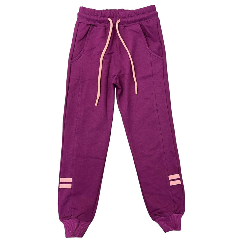 Girls Jogging Bottoms Striped Stretch Cotton Tracksuit Joggers Kids Fashion