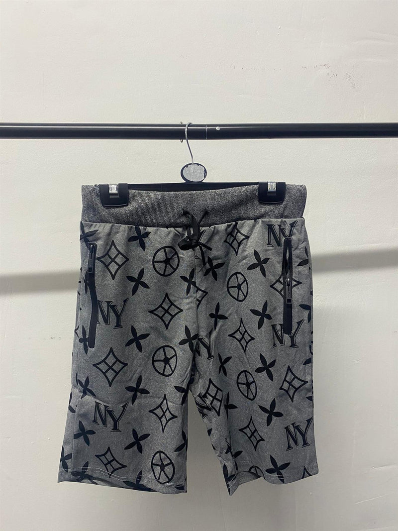 Mens NY Design Print Shorts