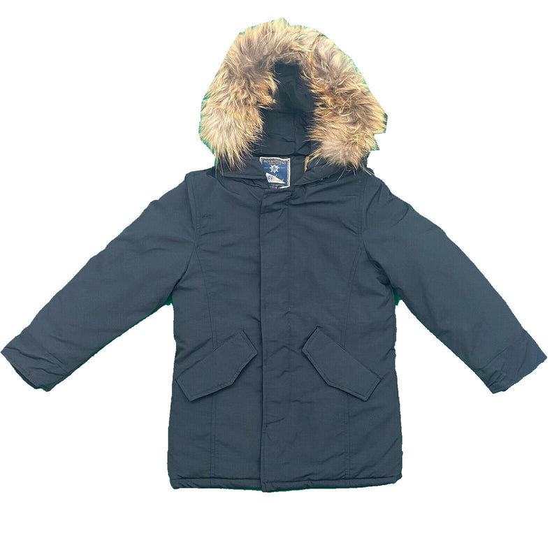 Boys Kids Coat Jacket Winter Hooded Parka Warm Padded Puffer Fur Hood.