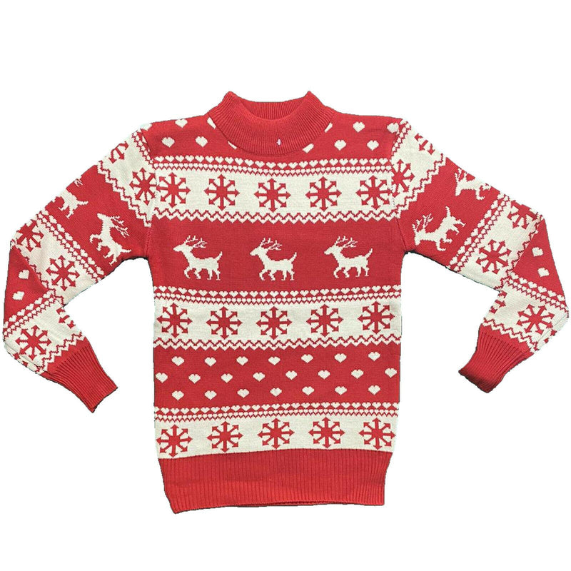 Boys Girls Kids Christmas Jumper Reindeer Sweater Xmas Sweatshirt Top.