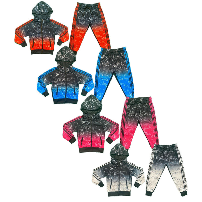 Boys Girls Kids Tracksuit Jacket Joggers Jogging Bottoms Outfit Set Fashion.