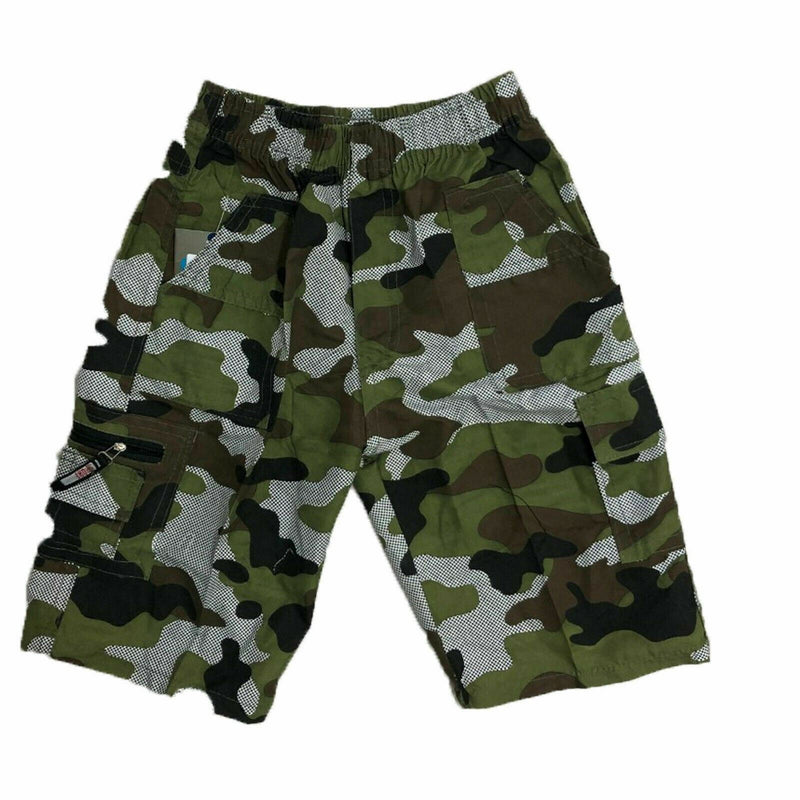 Boys Kids Shorts Army Camo Camouflage Combat Cargo Pocket Summer Fashion Chino