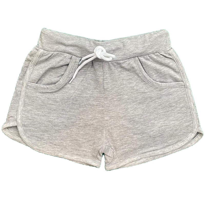 Girls Kids Plain Shorts Hot Pants Cotton Dance Gym Summer Holiday Sports School Pockets