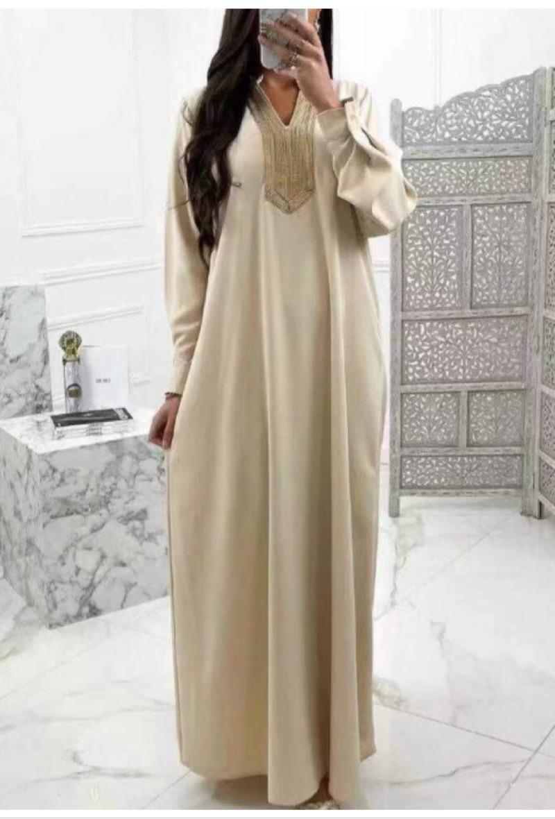 Ladies Collar Neck Kaftan Dress