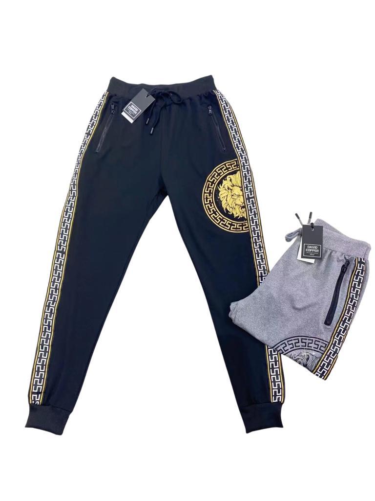 Mens Lion Print Jogging Bottoms