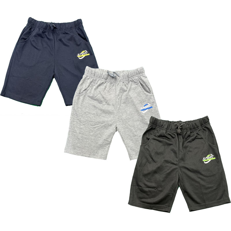 Boys Shorts Plain Sports Kids Gym PE School Summer Football