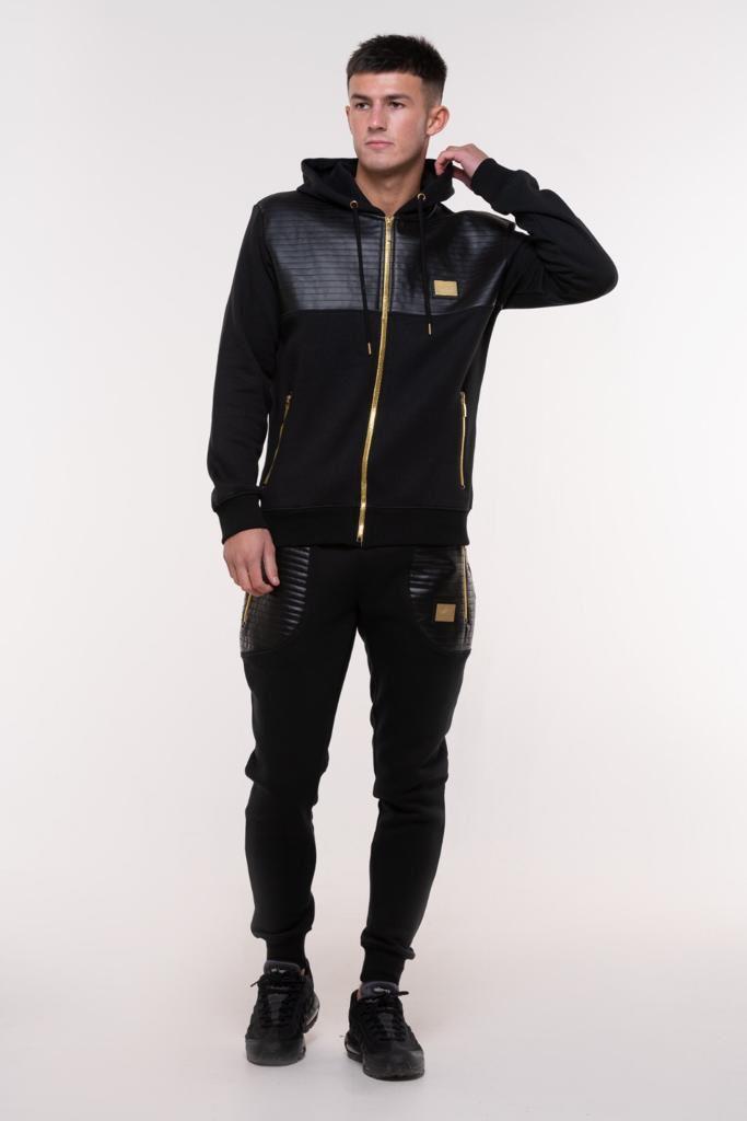 Mens PolyCotton Fleece Zip Pocket Tracksuit Stefano