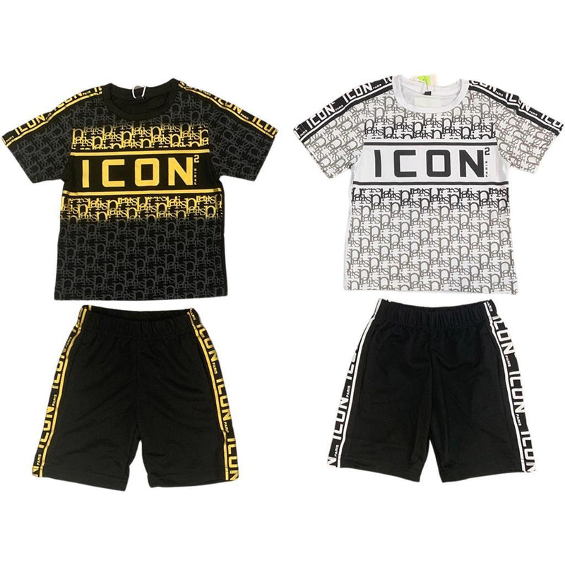 Boys T-Shirt And Shorts Set Icon Paris Print (K-818)