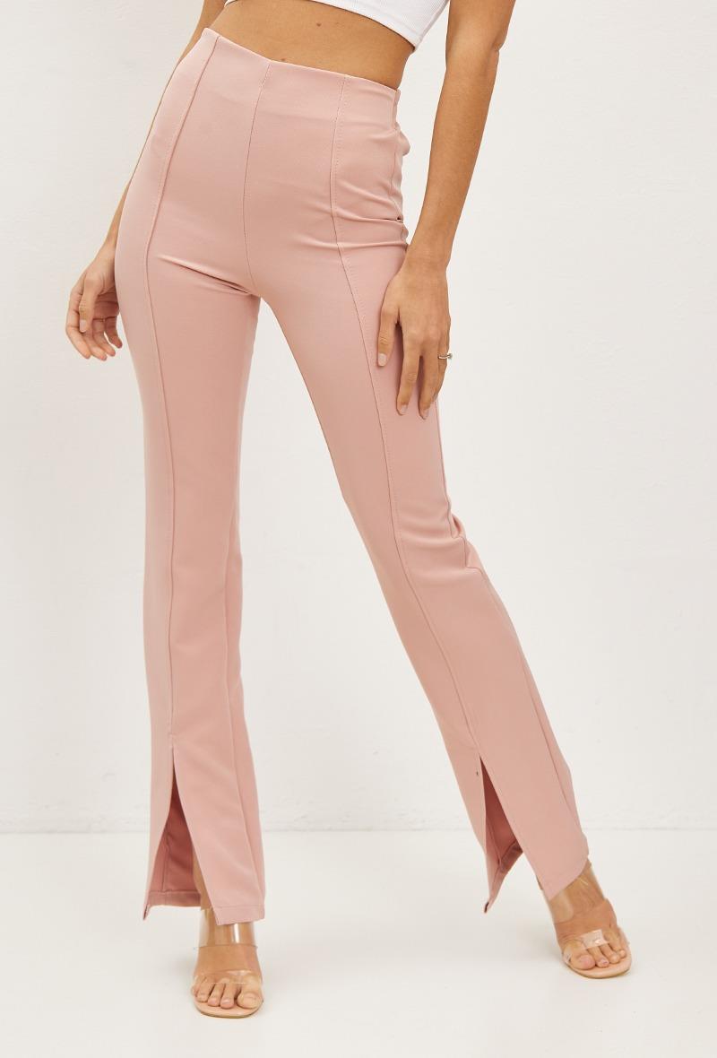 Ladies Full Length Split Hem Trousers